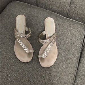 Wedges with fake gems on them.